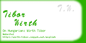 tibor wirth business card